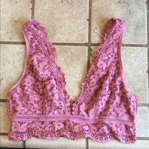 Victoria's Secret Lace Bralette in Dusty Pink